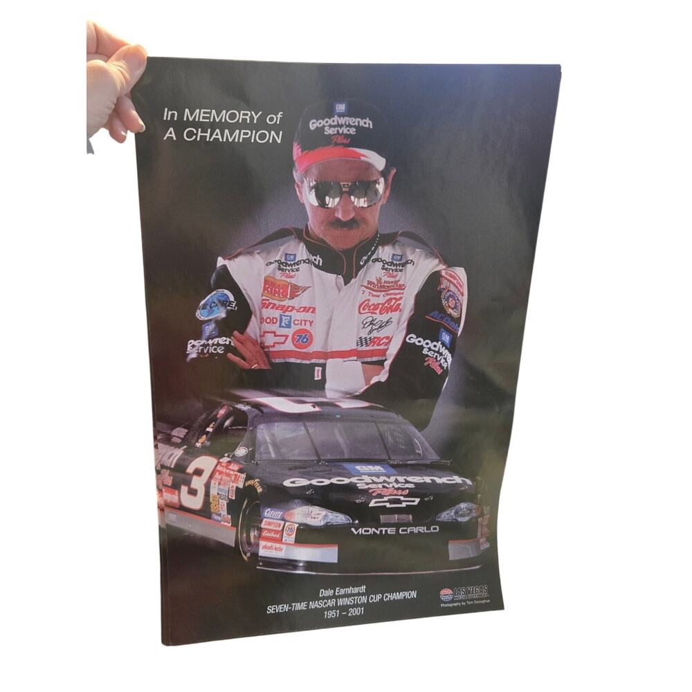 Dale Earnhardt #3 Memorial Poster Las Vegas Motor Speedway Tom Donoghue 11x17